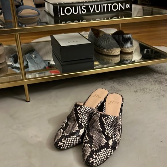 J. Crew Shoes - J. Crew snake skin heel!
